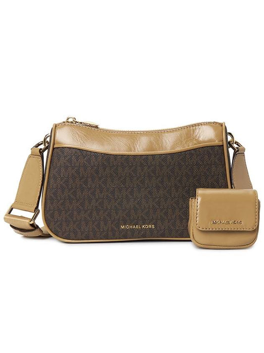 Jet Set Lettering Logo Leather Cross Bag Camel - MICHAEL KORS - BALAAN 2