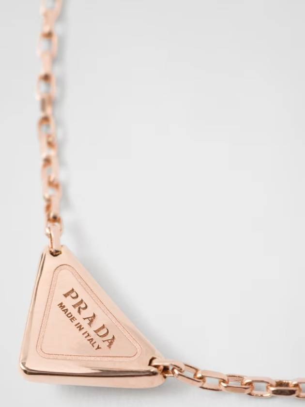 Eternal Gold Mini Triangle Pendant Necklace Pink Gold Rose Boutique 1JCA362FPDF0XEG - PRADA - BALAAN 2