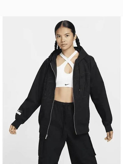 Sportswear Oversized Jacket W Black FV7775 010 - NIKE - BALAAN 2