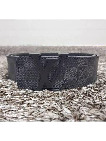 Damier Graphite LV initial belt - LOUIS VUITTON - BALAAN 1