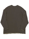 Vintage Dyeing Cut Out Box Long Sleeve T-shirt Brown - A NOTHING - BALAAN 3