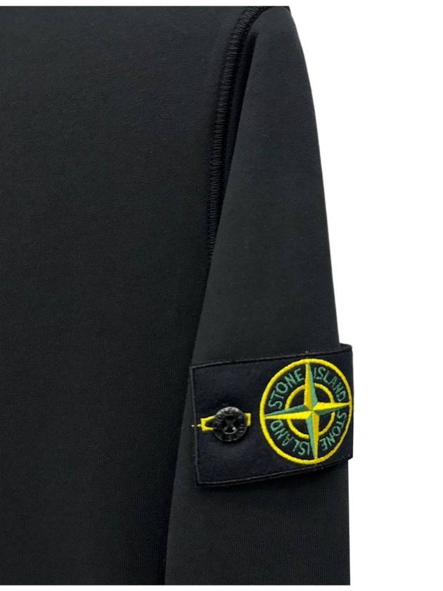 Wappen Patch Garment Dyed Sweatshirt Black - STONE ISLAND - BALAAN 4