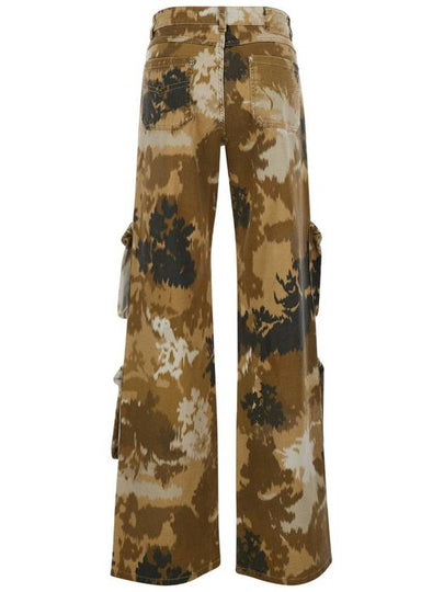 Brown Cargo Pants With Camouflage Motif In Stretch Cotton Woman - BLUMARINE - BALAAN 2