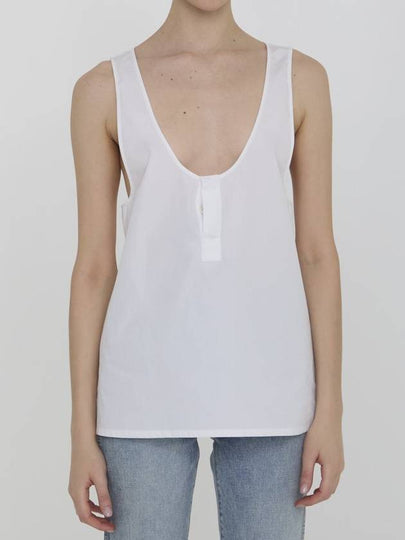 Semi See-through Henry Tank Top 790074Y227W - SAINT LAURENT - BALAAN 2