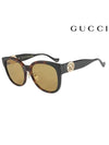 Eyewear Round Frame Sunglasses Havana - GUCCI - BALAAN.