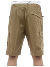 Men's Logo Patch Cargo Shorts Dark Beige - STONE ISLAND - BALAAN 4