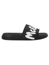 Men's Graffiti Rubber Pool Slippers Black - ALEXANDER MCQUEEN - BALAAN 1