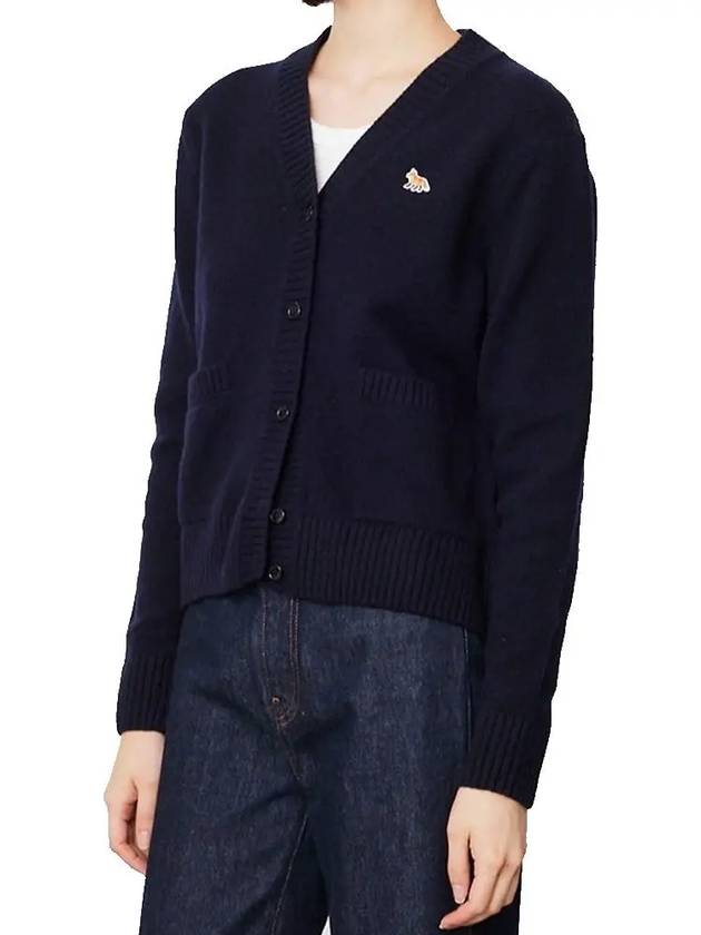 Baby Fox Patch Boxy Cardigan Navy - MAISON KITSUNE - BALAAN 3