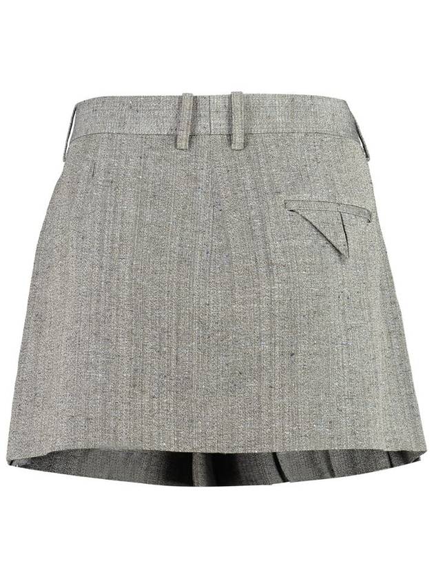 Women's Mini Pleated Skirt Beige - BOTTEGA VENETA - BALAAN 3