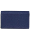 Metal Logo Saffiano Card Wallet Navy - PRADA - BALAAN 3