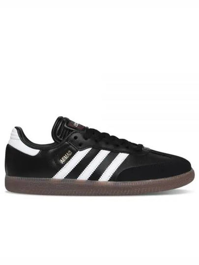 Samba Indoor Leather Low Top Sneakers Core Black - ADIDAS - BALAAN 2