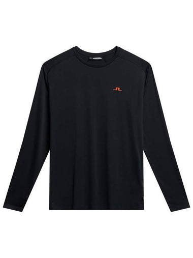 Men's Diamond Long Sleeve T-Shirt Black - J.LINDEBERG - BALAAN 1