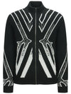 Official M BIG LOGO INTARSIA WIND BLOCK ZIP UP CARDICAN BK - ANEWGOLF - BALAAN 1