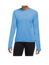 Women's Dri Fit Pacer Crew Long Sleeve T-Shirt Blue - NIKE - BALAAN 2