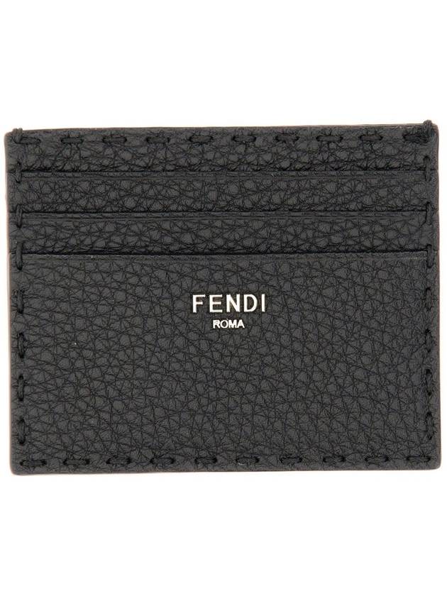 Selleria Leather Card Wallet Black - FENDI - BALAAN 2