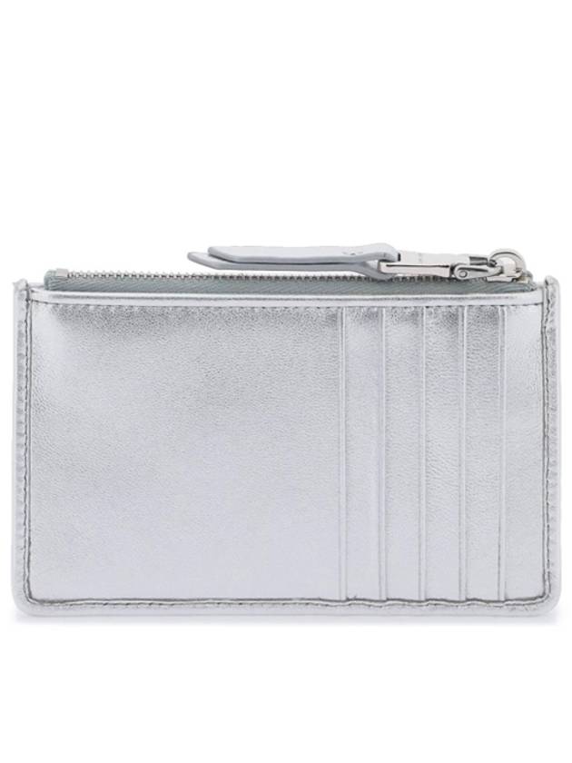 Matelasse Leather Envelope Card Wallet Silver - MIU MIU - BALAAN 4