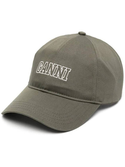 Embroid Logo Ball Cap Green - GANNI - BALAAN 2