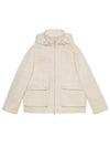 Jumbo GG Canvas Puffer Hooded Jacket White - GUCCI - BALAAN 2