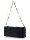 Cassette Bag Pouch On Chain Shoulder Bag Black - BOTTEGA VENETA - BALAAN 3