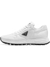 Prax 01 Re-Nylon Brushed Leather Low-Top Sneakers White - PRADA - BALAAN 2