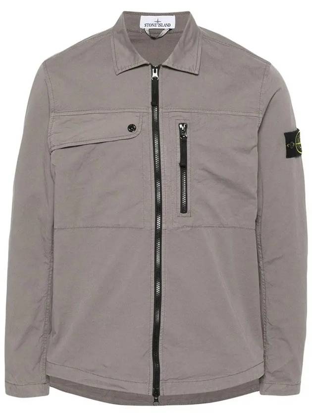 Supima Cotton Twill Stretch-TC Jacket Brown - STONE ISLAND - BALAAN 2