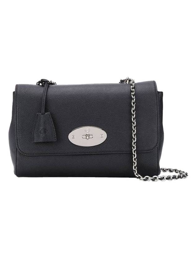 Lily Glossy Leather Shoulder Bag Black - MULBERRY - BALAAN 1