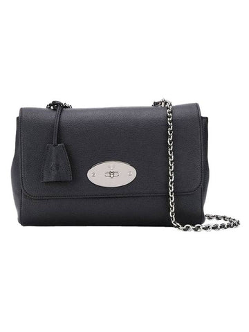 Lily Glossy Leather Shoulder Bag Black - MULBERRY - BALAAN 1