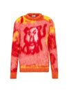 Airbrushed Lion Knit Top Pink - DIOR - BALAAN 1