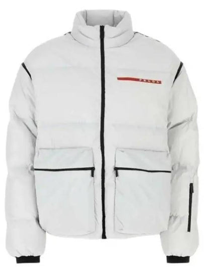 Logo Nylon Convertible Down Padded Jacket White - PRADA - BALAAN 2