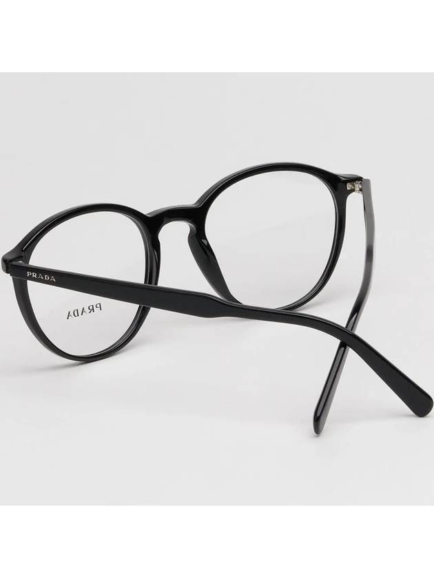 Eyewear Logo Round Eyeglasses Black - PRADA - BALAAN 5