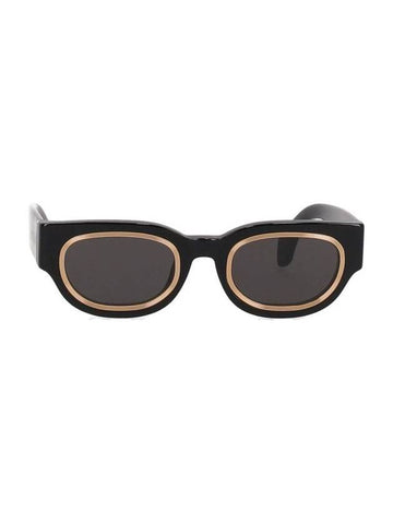 Palm Angels Pier Sunglasses Black Dark Grey - PALM ANGELS - BALAAN 1