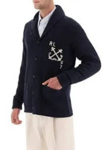 Nautical Cotton Linen Shawl Cardigan Navy 1236622 - POLO RALPH LAUREN - BALAAN 1