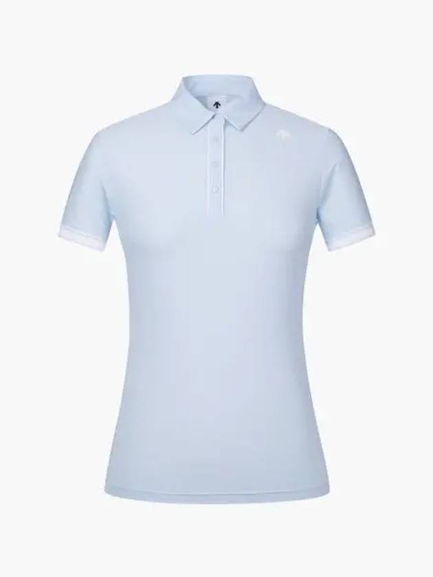 GOLF Women s Melange Collar Short Sleeve T shirt DP22WFTS46 - DESCENTE - BALAAN 1