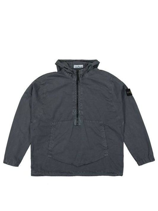 Brushed Cotton Anorak Lead Grey - STONE ISLAND - BALAAN 1