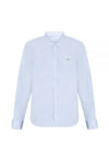 Small Fox Head Patch Classic Long Slevee Shirt Light Blue - MAISON KITSUNE - BALAAN 2