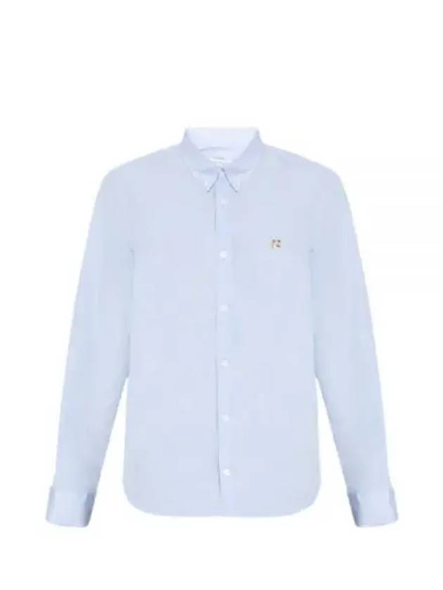 Small Fox Head Patch Classic Long Slevee Shirt Light Blue - MAISON KITSUNE - BALAAN 2