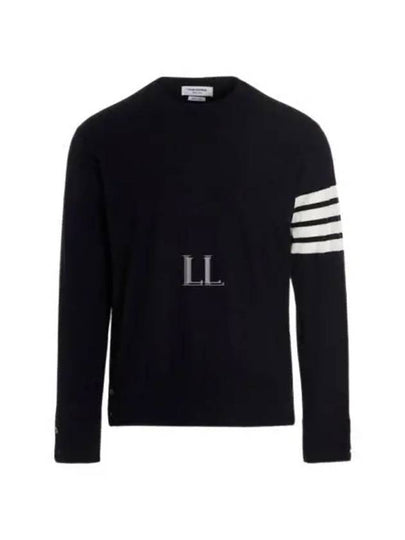 4 Bar Armband Classic Merino Wool Knit Top Navy - THOM BROWNE - BALAAN 2