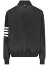 Poly Twill 4-Bar Oversized Knit Down Bomber Jacket Charcoal - THOM BROWNE - BALAAN 3