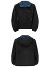 Triangle Logo Reversible Windbreaker Black Blue - PRADA - BALAAN 5