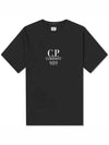 20/1 Jersey Boxy Logo Short Sleeve T-Shirt Black - CP COMPANY - BALAAN 2