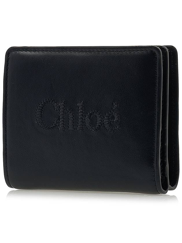 Sense Soft Leather Half Wallet Black - CHLOE - BALAAN 3