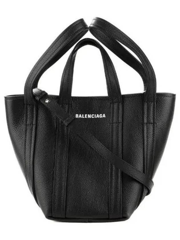 Everyday XS Grained Calfskin Shoulder Tote Bag Black - BALENCIAGA - BALAAN 2