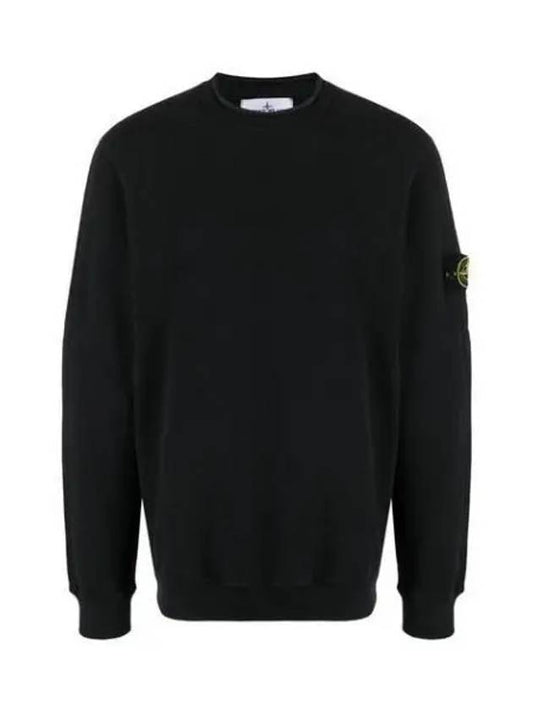 Stretch Cotton Fleece Mock Turtleneck Sweatshirt Black - STONE ISLAND - BALAAN 2