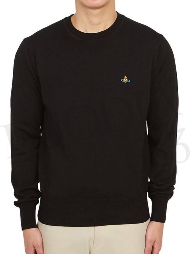 ORB Embroidered Crew Neck Knit Top Black - VIVIENNE WESTWOOD - BALAAN 6