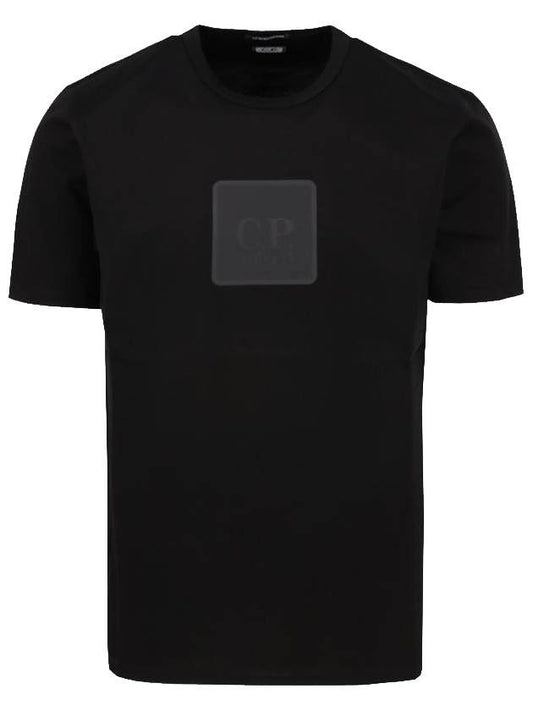 Logo Detail Short Sleeve T-Shirt Black - CP COMPANY - BALAAN 1