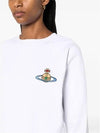 Athletic Cropped Sweatshirt White - VIVIENNE WESTWOOD - BALAAN 3