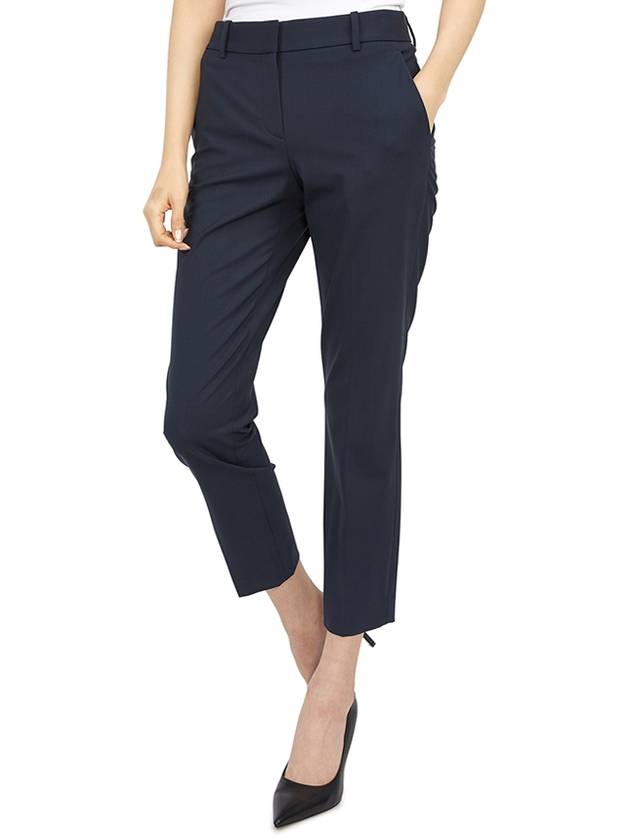 Women's Good Wool Treeca Crop Pants Navy - THEORY - BALAAN 6