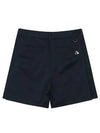 5-quarter A-line cotton touch poly shorts 5704LZWPNAVY - BLACK&WHITE - BALAAN 2