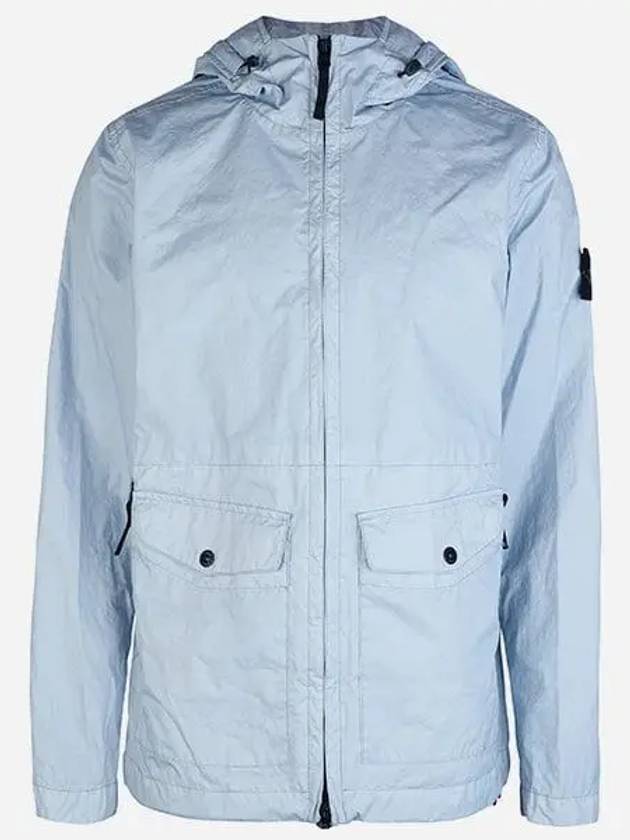 Membrana 3L TC Hooded Jacket Sky Blue - STONE ISLAND - BALAAN 2