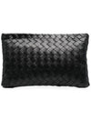 Intrecciato Medium Clutch Bag Black - BOTTEGA VENETA - BALAAN 2